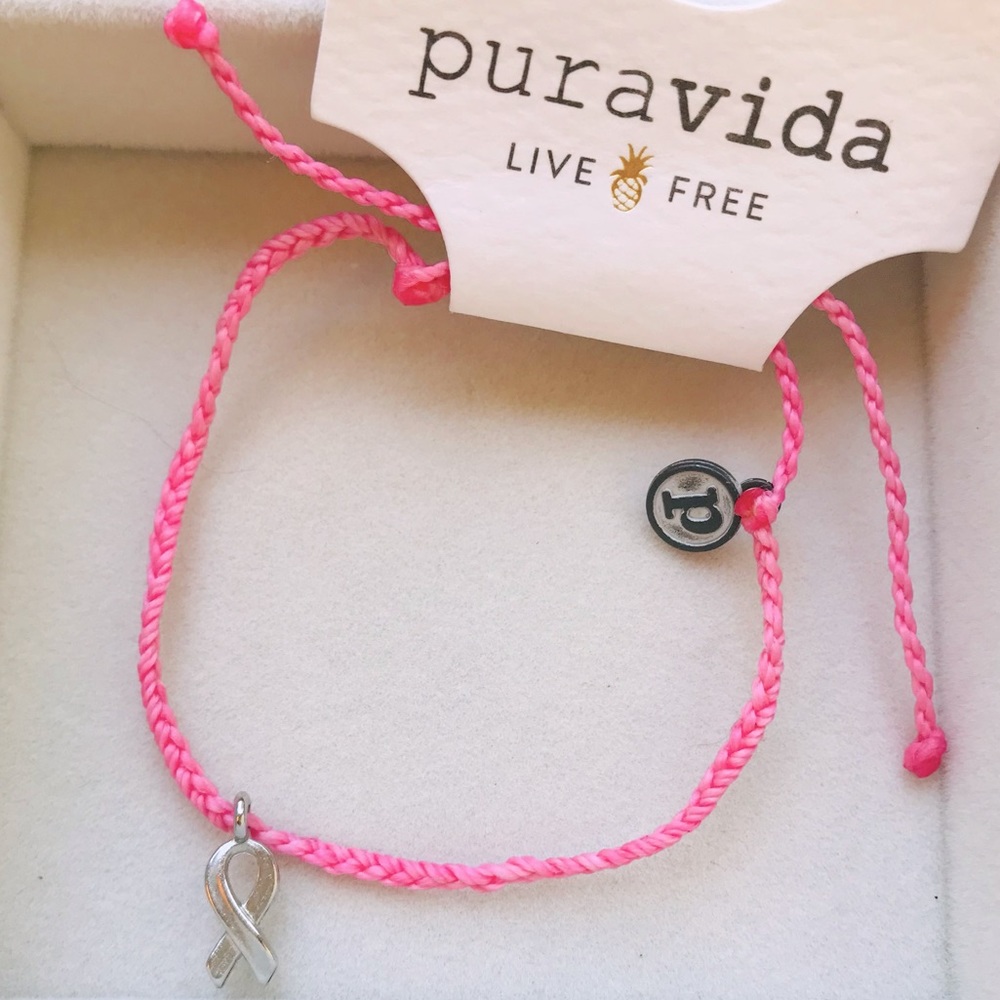 Pura Vida bracelet - breast cancer awareness
